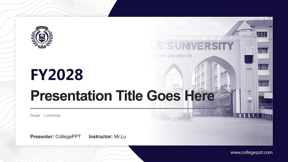 People ‘s University Academic Presentation/Research Findings Report PPT Template16:9 ratio PPT effect preview image