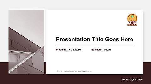 National Law University and Judicial Academy General PPT Template