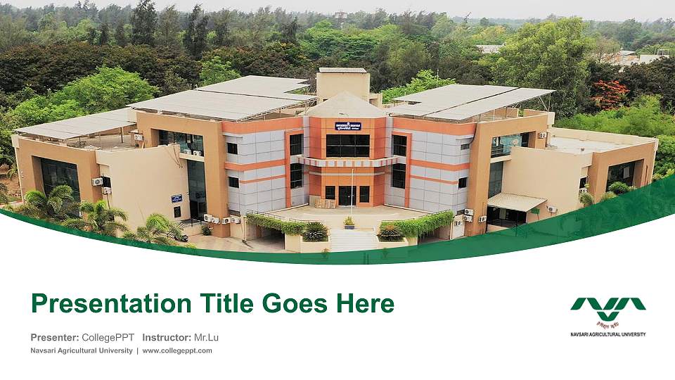 Navsari Agricultural University Course/Courseware Creation PPT Template16:9 ratio PPT effect preview image