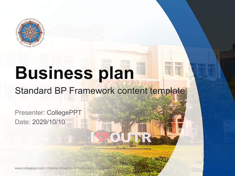 Odisha University of Technology and Research Competition/Entrepreneurship Contest PPT Template4:3 ratio PPT effect preview image9