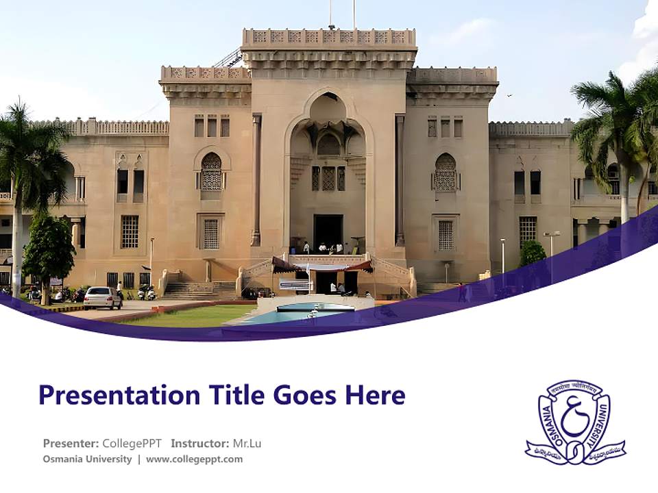 Osmania University Course/Courseware Creation PPT Template4:3 ratio PPT effect preview image5