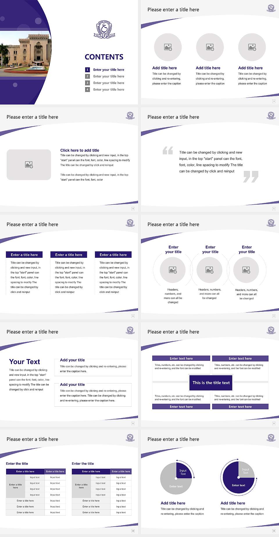 Osmania University Course/Courseware Creation PPT Template4:3 ratio PPT effect preview image2