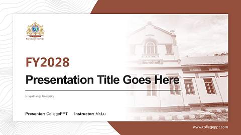 Nrupathunga University Academic Presentation/Research Findings Report PPT Template