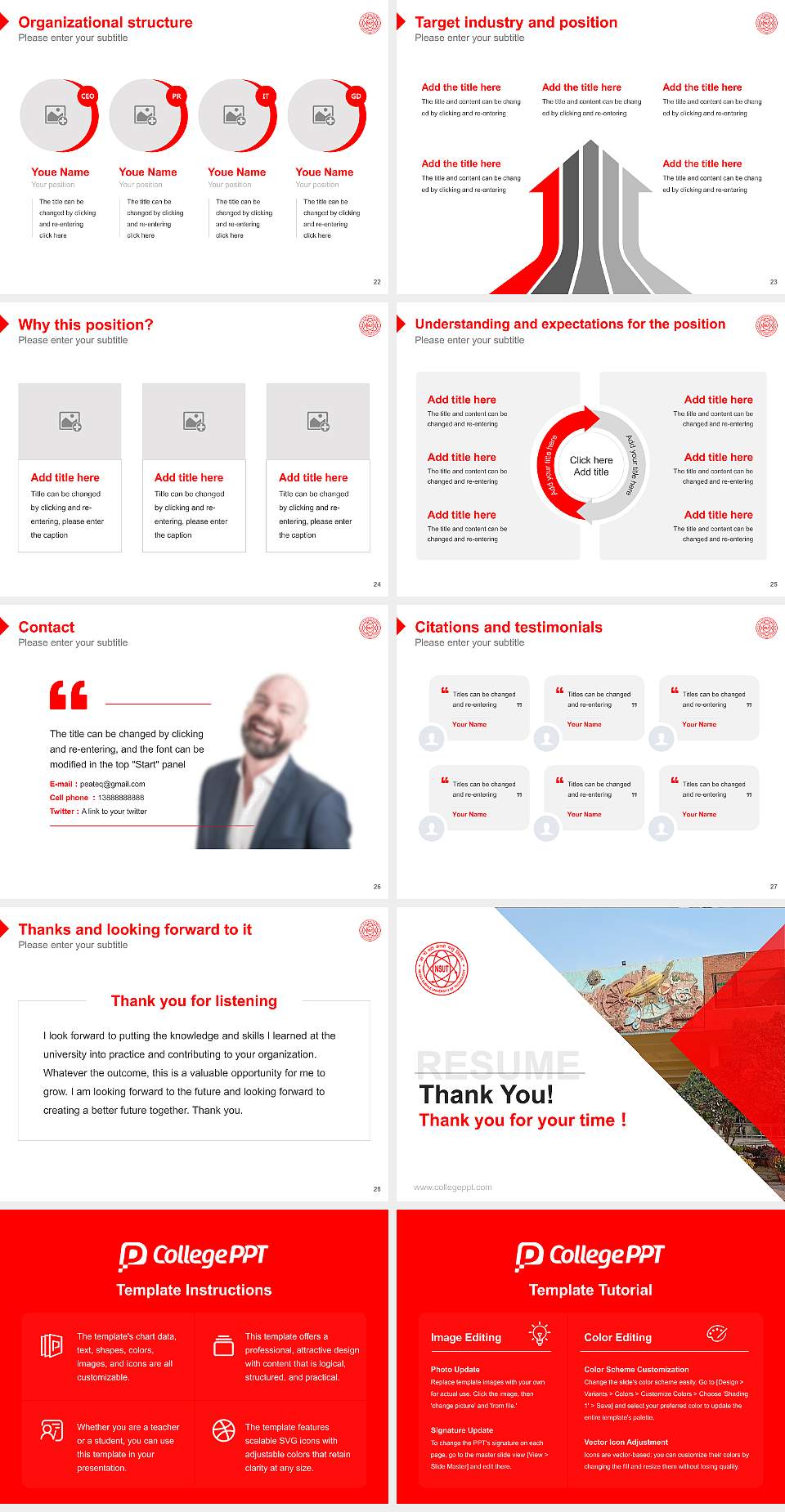 Netaji Subhas University of Technology Resume PPT Template4:3 ratio PPT effect preview image4