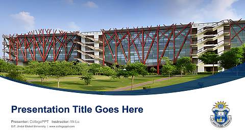 O.P. Jindal Global University Course/Courseware Creation PPT Template