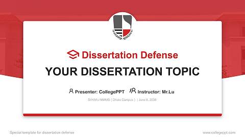 SVKM’s NMIMS（Dhule Campus） Graduation Thesis Defense PPT Template