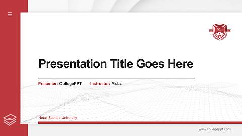 Netaji Subhas University Thesis Proposal/Graduation Defense PPT Template