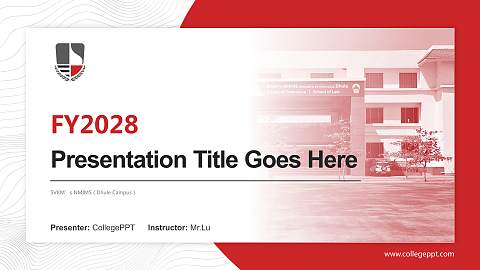 SVKM’s NMIMS（Dhule Campus） Academic Presentation/Research Findings Report PPT Template