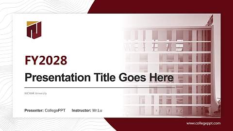 NICMAR University Academic Presentation/Research Findings Report PPT Template