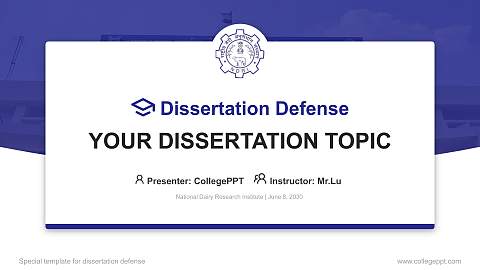 National Dairy Research Institute Graduation Thesis Defense PPT Template