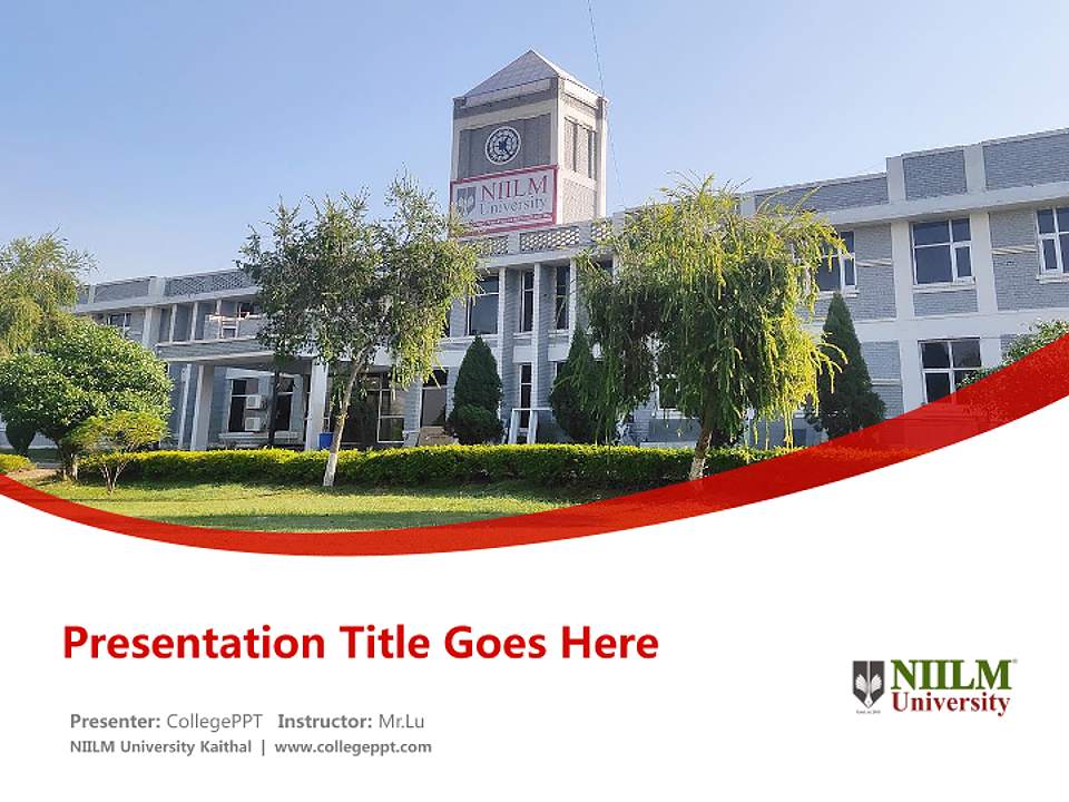 NIILM University Kaithal Course/Courseware Creation PPT Template4:3 ratio PPT effect preview image5