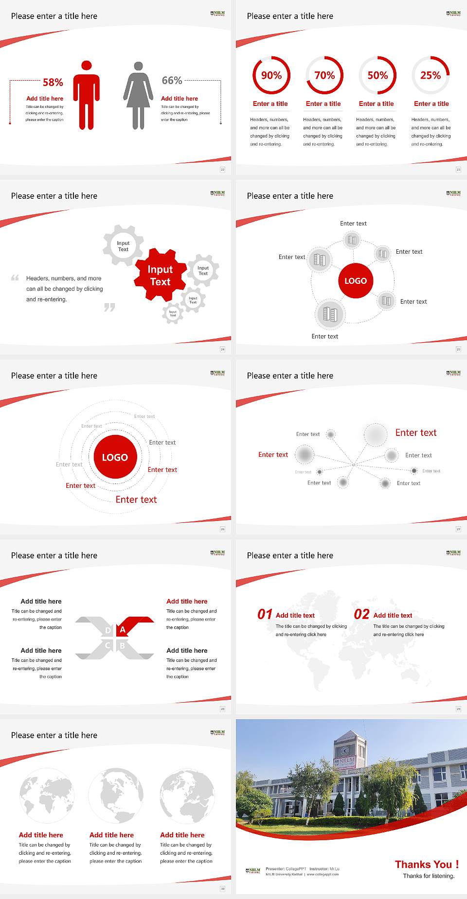 NIILM University Kaithal Course/Courseware Creation PPT Template4:3 ratio PPT effect preview image4