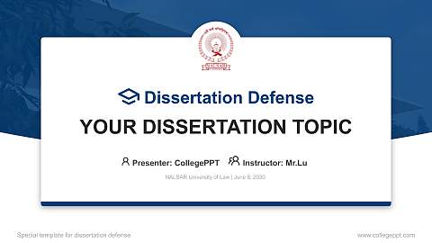 NALSAR University of Law Graduation Thesis Defense PPT Template