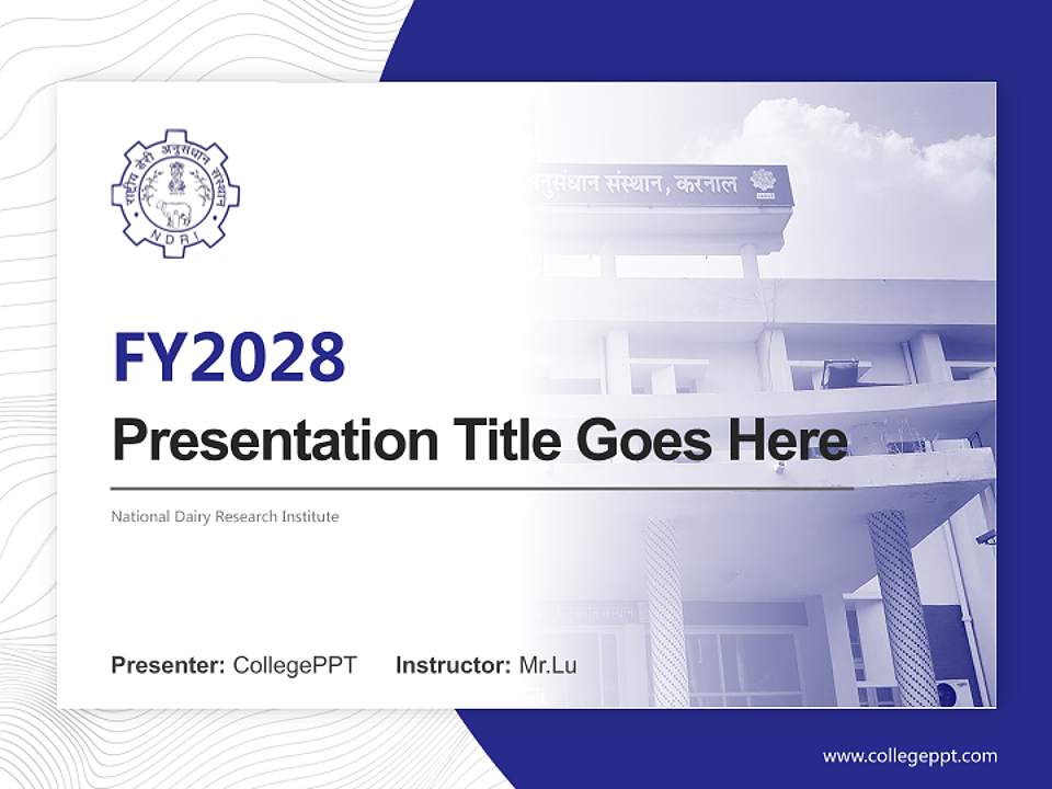 National Dairy Research Institute Academic Presentation/Research Findings Report PPT Template4:3 ratio PPT effect preview image5