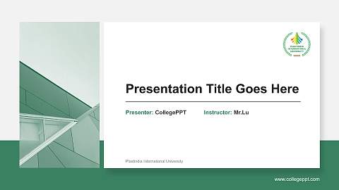 Plastindia International University General PPT Template