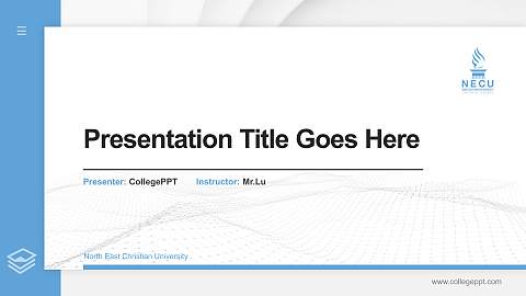 North East Christian University Thesis Proposal/Graduation Defense PPT Template