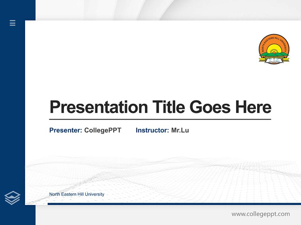 North Eastern Hill University Thesis Proposal/Graduation Defense PPT Template4:3 ratio PPT effect preview image5