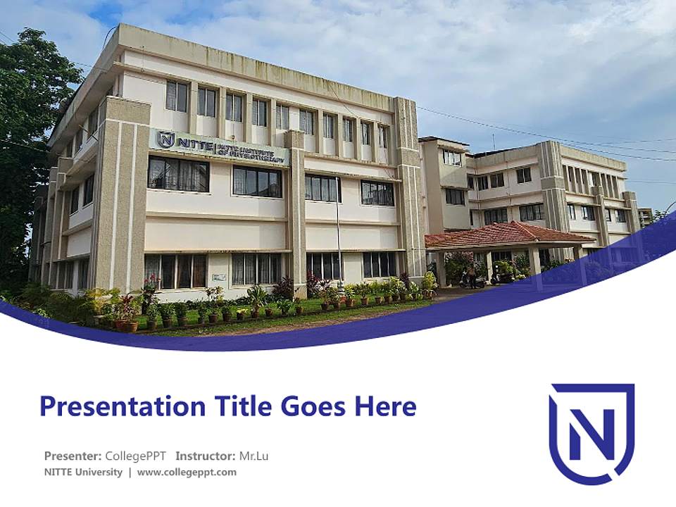 NITTE University Course/Courseware Creation PPT Template4:3 ratio PPT effect preview image5