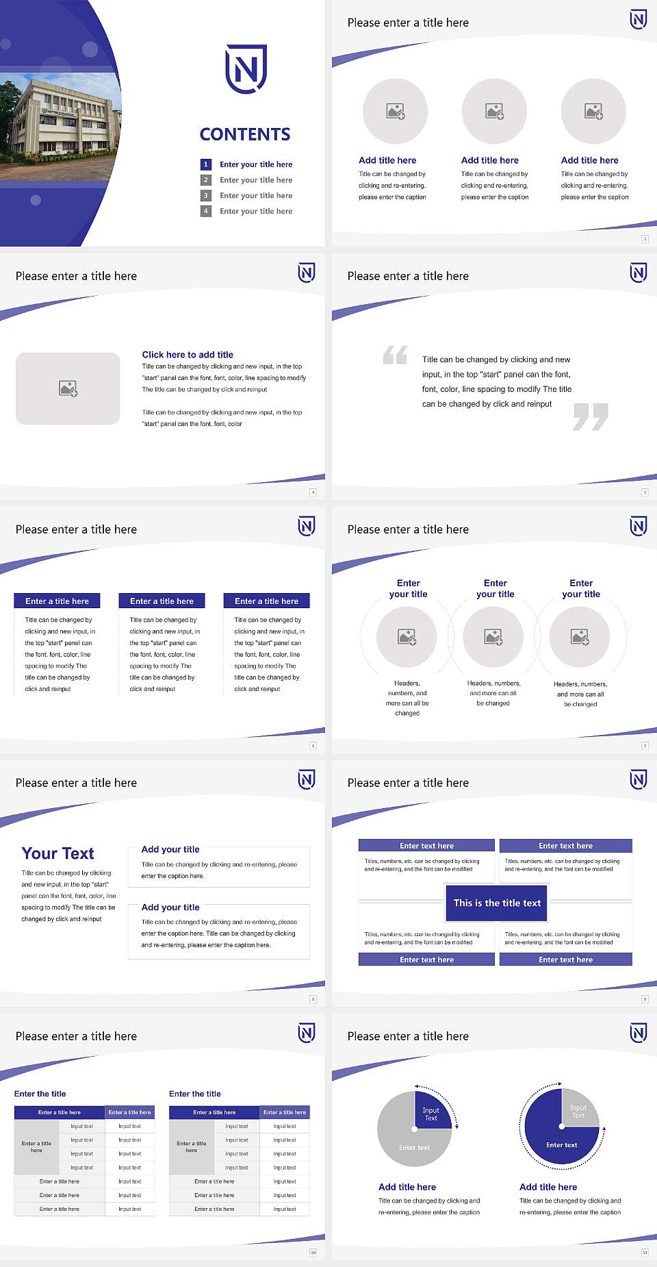 NITTE University Course/Courseware Creation PPT Template4:3 ratio PPT effect preview image2