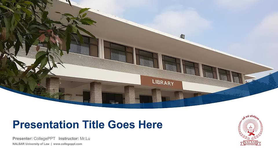 NALSAR University of Law Course/Courseware Creation PPT Template16:9 ratio PPT effect preview image
