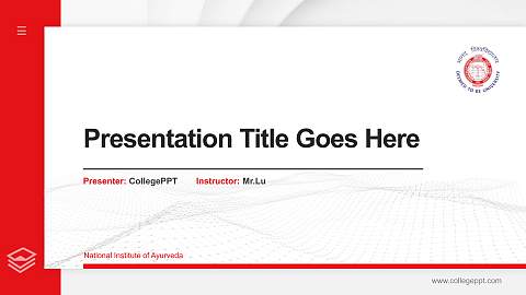 National Institute of Ayurveda Thesis Proposal/Graduation Defense PPT Template
