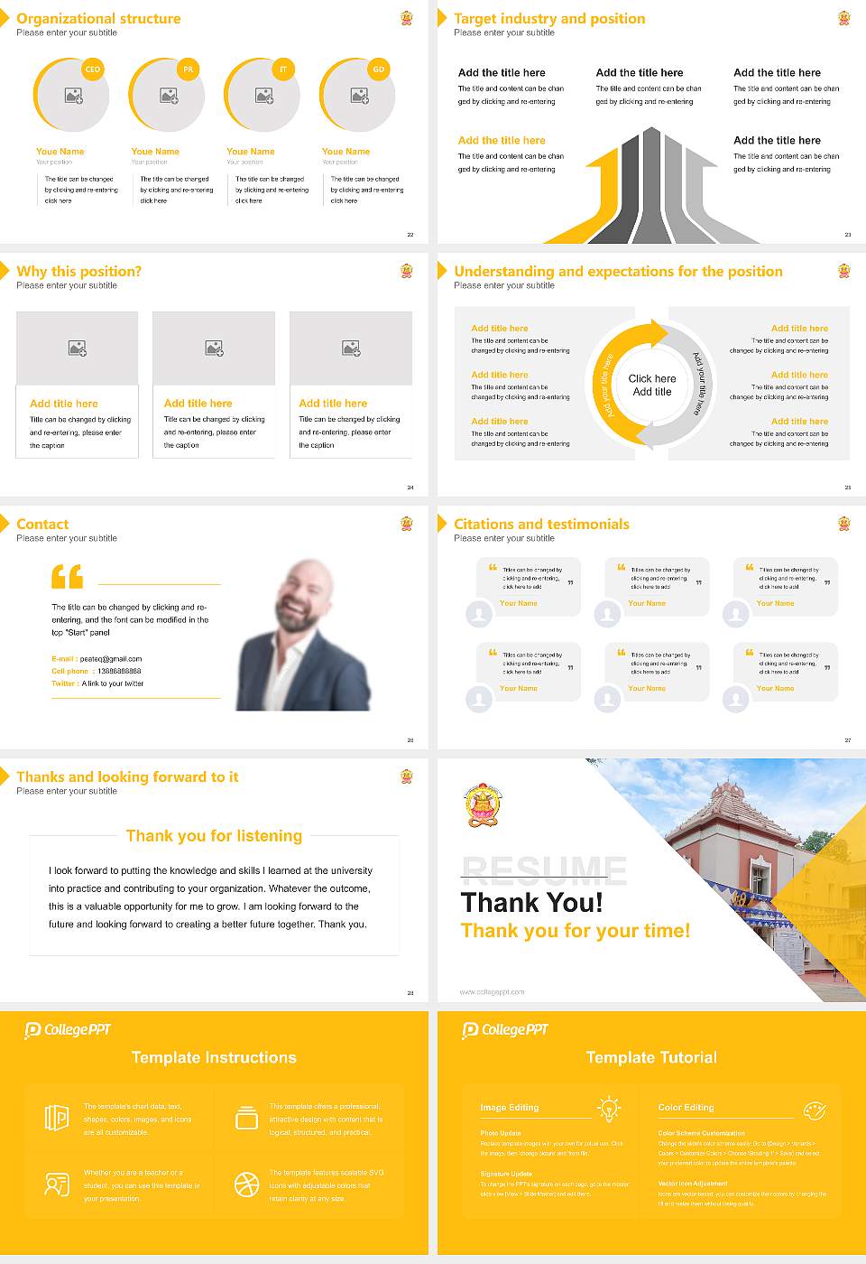 Potti Sreeramulu Telugu University Resume PPT Template16:9 ratio PPT effect preview image4