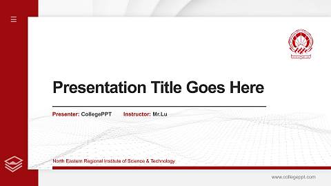 North Eastern Regional Institute of Science & Technology Thesis Proposal/Graduation Defense PPT Template