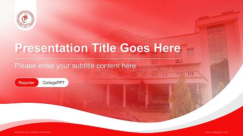 National Law Institute University Lecture Sharing and Networking Event PPT Template