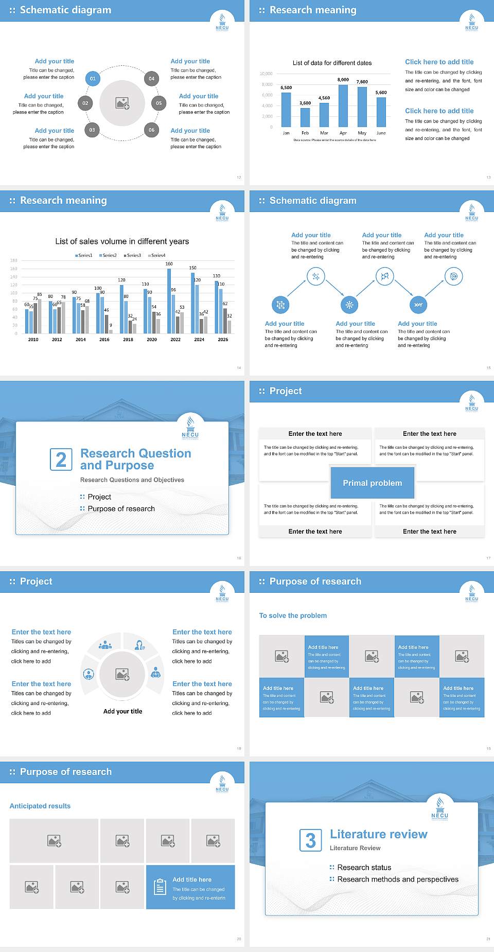 North East Christian University Graduation Thesis Defense PPT Template4:3 ratio PPT effect preview image3