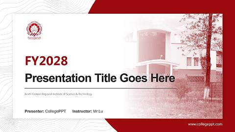 North Eastern Regional Institute of Science & Technology Academic Presentation/Research Findings Report PPT Template