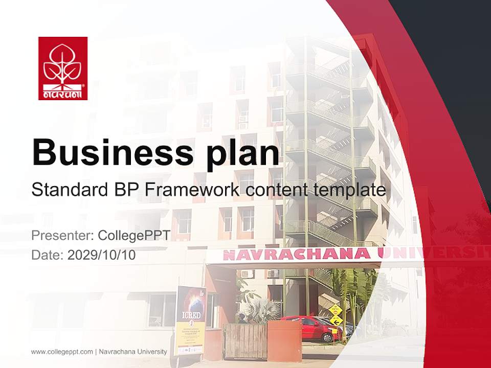 Navrachana University Competition/Entrepreneurship Contest PPT Template4:3 ratio PPT effect preview image9