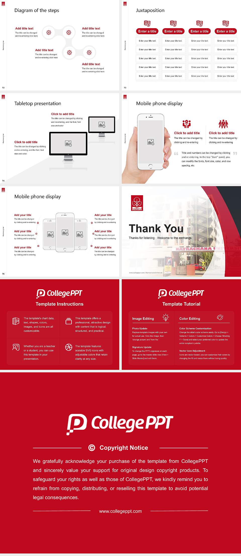 Navrachana University Competition/Entrepreneurship Contest PPT Template4:3 ratio PPT effect preview image9
