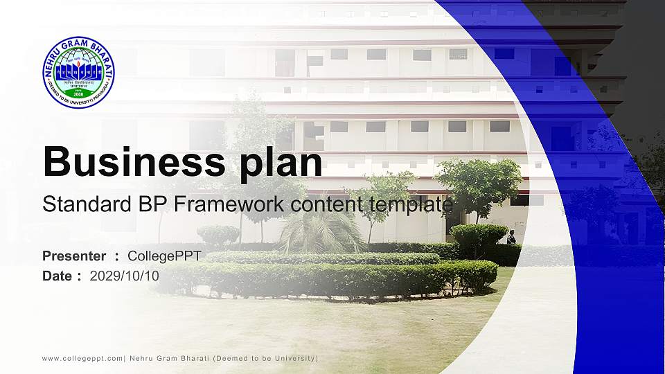 Nehru Gram Bharati (Deemed to be University) Competition/Entrepreneurship Contest PPT Template16:9 ratio PPT effect preview image