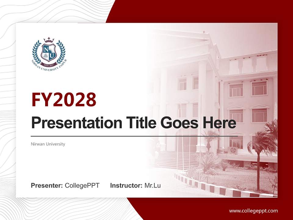 Nirwan University Academic Presentation/Research Findings Report PPT Template4:3 ratio PPT effect preview image5