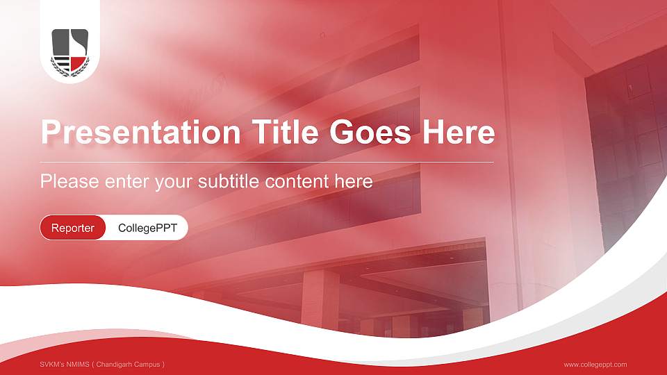 SVKM’s NMIMS（Chandigarh Campus） Lecture Sharing and Networking Event PPT Template16:9 ratio PPT effect preview image
