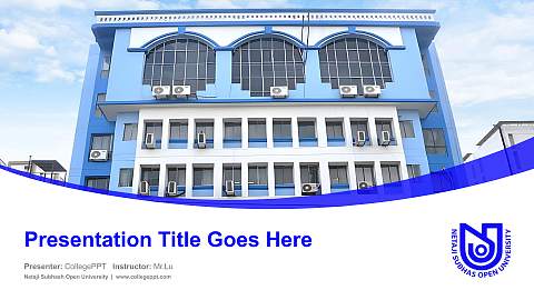 Netaji Subhash Open University Course/Courseware Creation PPT Template