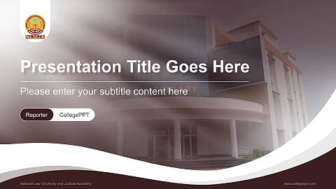 National Law University and Judicial Academy Lecture Sharing and Networking Event PPT Template