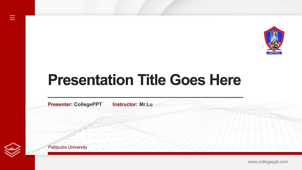 Patliputra University Thesis Proposal/Graduation Defense PPT Template16:9 ratio PPT effect preview image