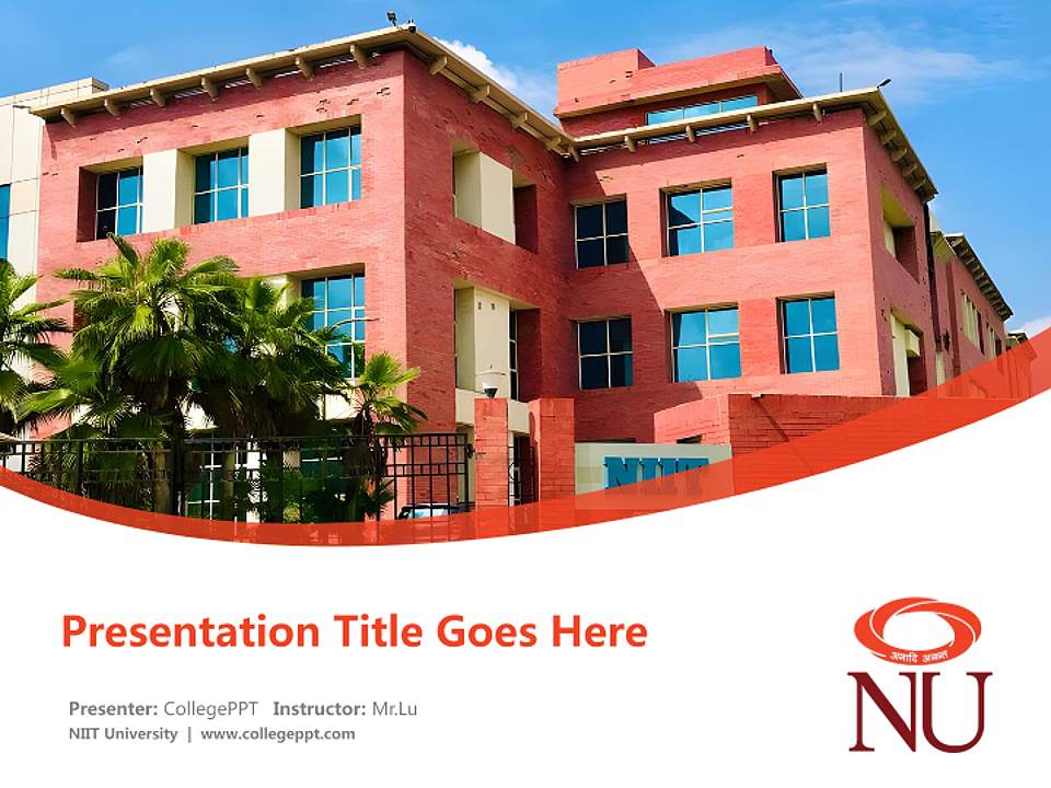 NIIT University Course/Courseware Creation PPT Template4:3 ratio PPT effect preview image5