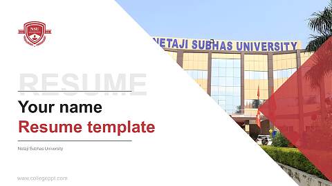 Netaji Subhas University Resume PPT Template