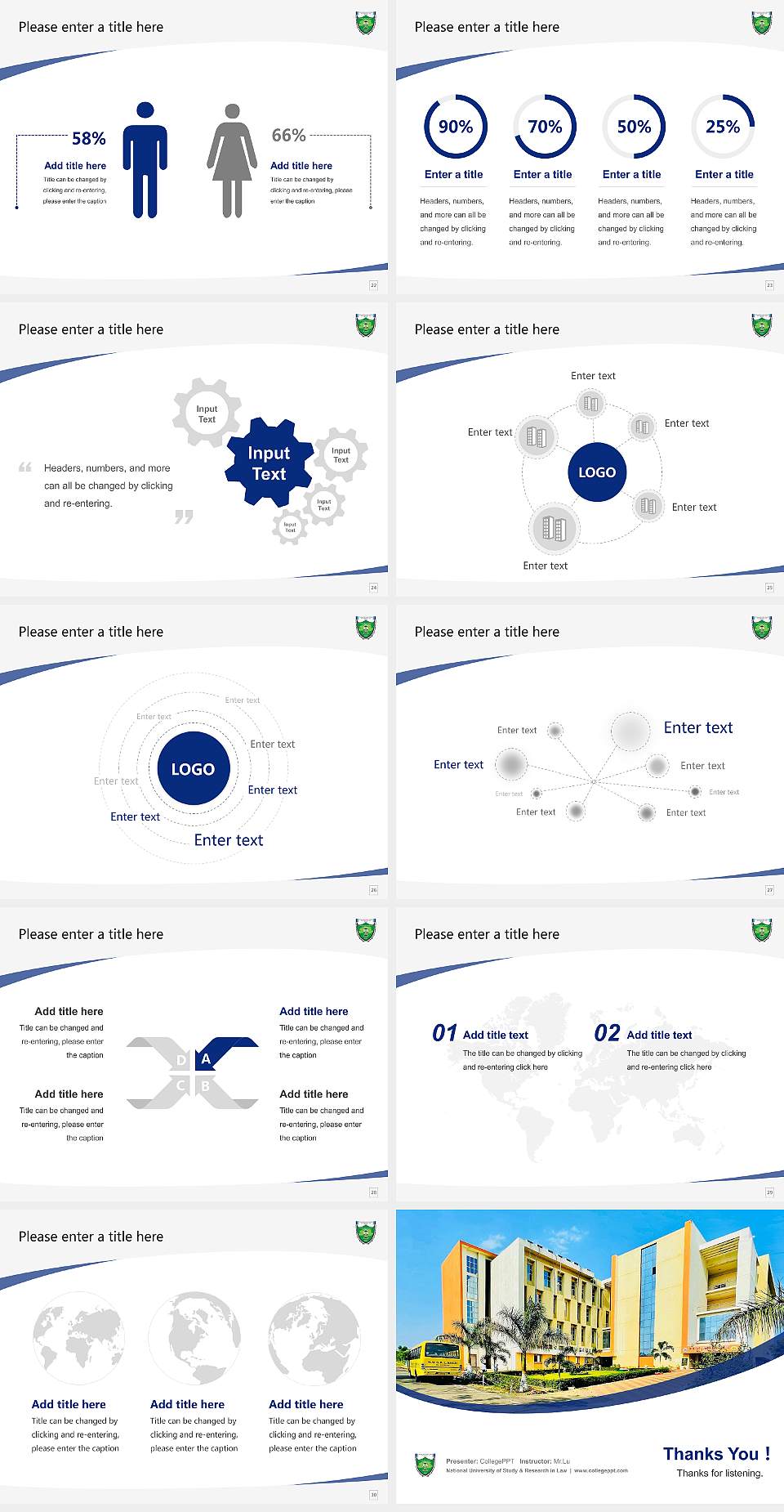 National University of Study & Research in Law Course/Courseware Creation PPT Template4:3 ratio PPT effect preview image4