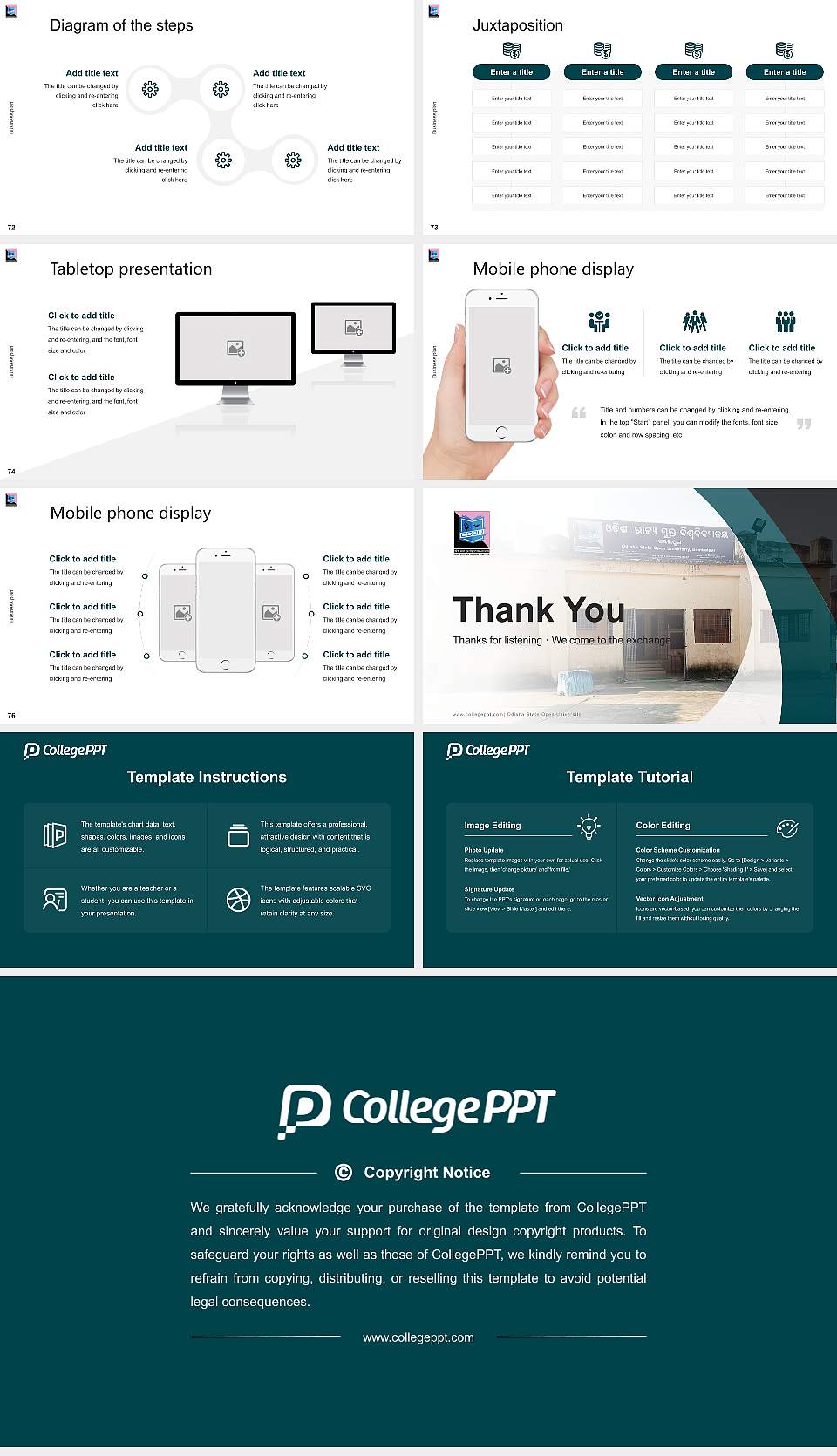 Odisha State Open University Competition/Entrepreneurship Contest PPT Template16:9 ratio PPT effect preview image9