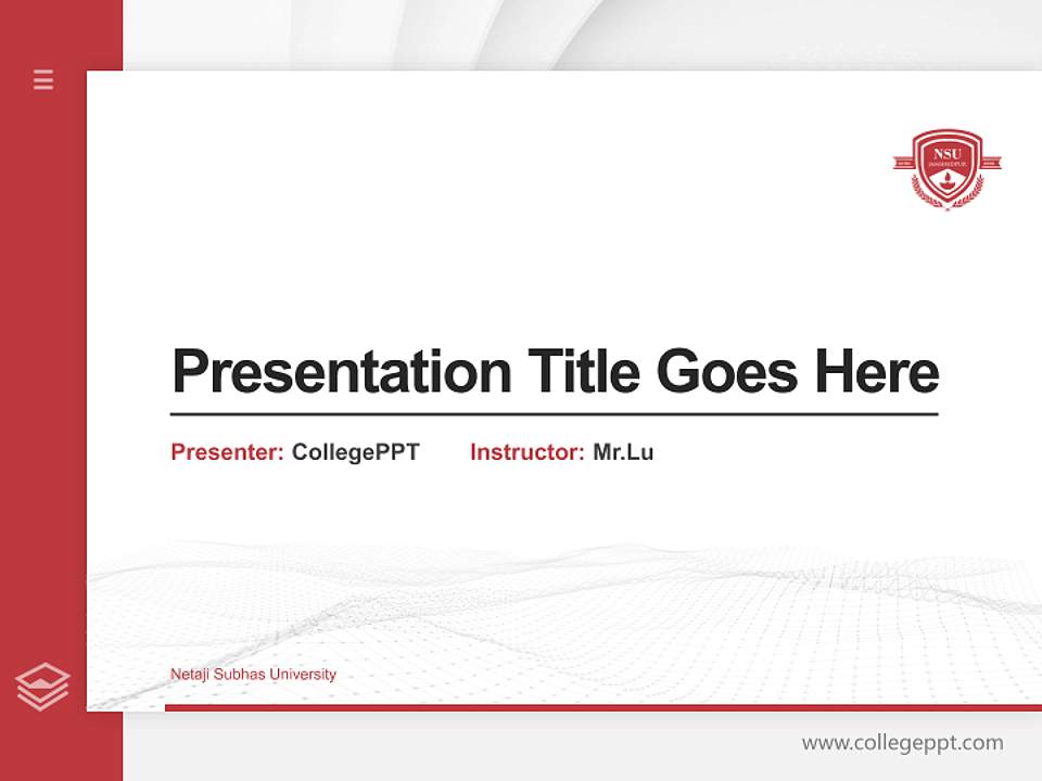 Netaji Subhas University Thesis Proposal/Graduation Defense PPT Template4:3 ratio PPT effect preview image5