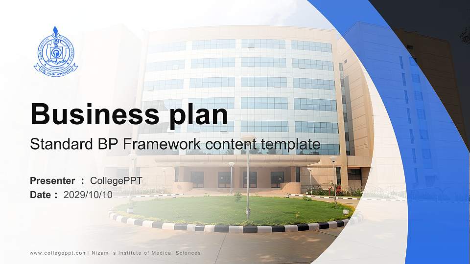 Nizam ‘s Institute of Medical Sciences Competition/Entrepreneurship Contest PPT Template16:9 ratio PPT effect preview image