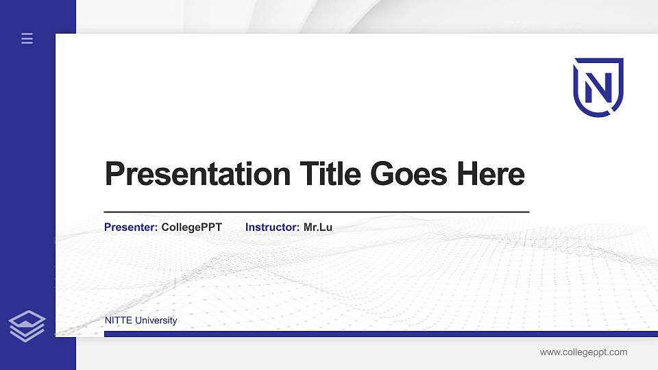 NITTE University Thesis Proposal/Graduation Defense PPT Template16:9 ratio PPT effect preview image