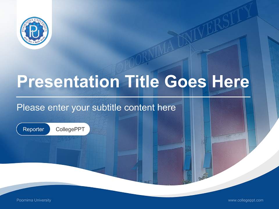 Poornima University Lecture Sharing and Networking Event PPT Template4:3 ratio PPT effect preview image4
