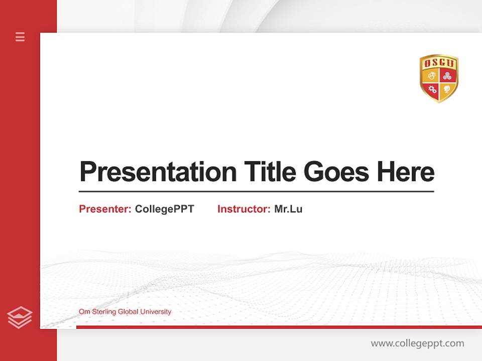Om Sterling Global University Thesis Proposal/Graduation Defense PPT Template4:3 ratio PPT effect preview image5