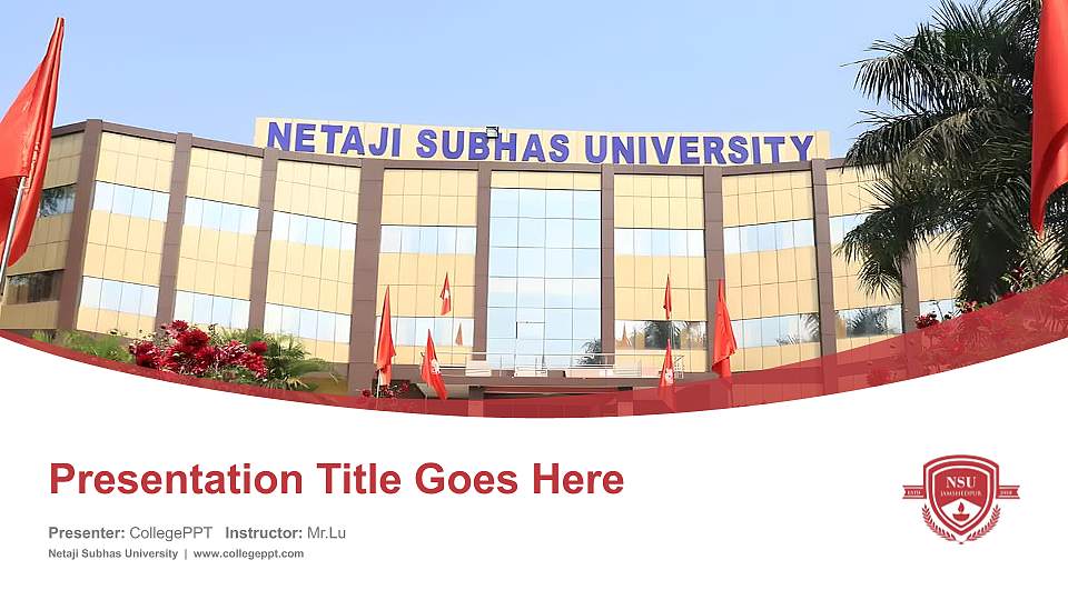 Netaji Subhas University Course/Courseware Creation PPT Template16:9 ratio PPT effect preview image