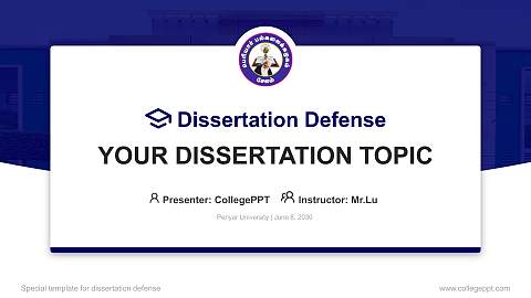 Periyar University Graduation Thesis Defense PPT Template