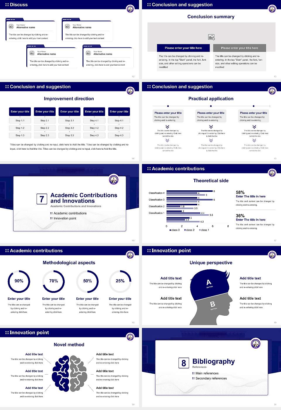 Periyar University Graduation Thesis Defense PPT Template16:9 ratio PPT effect preview image6